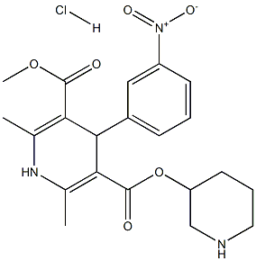 3-甲基-5-哌啶-3-基-2,6-二甲基-4-(3-硝基苯)-1,4-二氢吡啶-3,5-二甲基酯盐酸盐