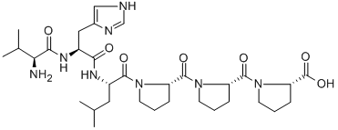 L-Proline, 1-(1-(1-(N-(N-L-valyl-L-histidyl)-L-leucyl)-L-prolyl)-L-pro lyl)-