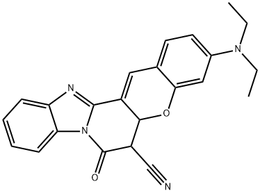 3-(Diethylamino)-5a,6-dihydro-7-oxo-7H-[1]benzopyrano[3',2':3,4]pyrido[1,2-a]benzimidazole-6-carbonitrile