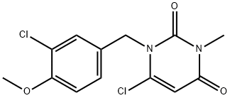 6-CHLORO-1-[(3-CHLORO-4-METHOXYPHENYL)METHYL]-3-METHYL-2,4(1H,3H)-PYRIMIDINEDIONE