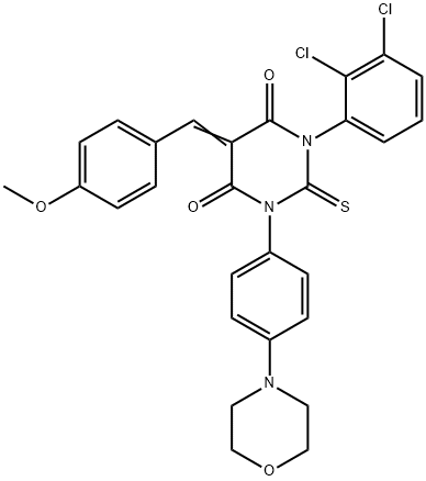 1-(2,3-Dichlorophenyl)-3-(4-(morpholino)phenyl)-5-(p-methoxybenzyliden e)thiobarbituric acid