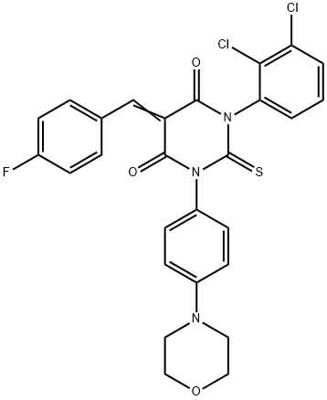 1-(2,3-Dichlorophenyl)-5-(p-fluorobenzylidene)-3-(4-(morpholino)phenyl )thiobarbituric acid