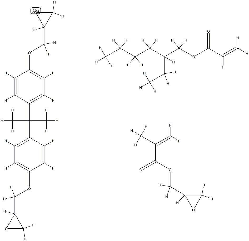 2-Methyl-2-propenoic acid, oxiranylmethyl ester polymer with 2-ethylhexyl 2-propenoate and 2,2′-[(1-methylethylidene)bis(4,1-phenyleneoxy methylene)] bis[oxirane]