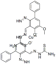 copper 2-[(E)-(carbamothioylhydrazinylidene)methyl]-6-methoxy-4-phenyl diazenyl-phenolate