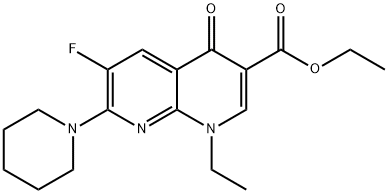 1-ETHYL-6-FLUORO-4-OXO-7-PIPERIDIN-1-YL-1,4-DIHYDRO-[1,8]NAPHTHYRIDINE-3-CARBOXYLIC ACID ETHYL ESTER