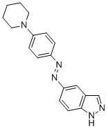 5-(4'-(N-piperidinyl)phenylazo)indazole