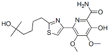 3-Hydroxy-6-[2-(5-hydroxy-5-methylhexyl)-4-thiazolyl]-4,5-dimethoxy-2-pyridinecarboxamide
