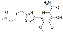 3-Hydroxy-4,5-dimethoxy-6-[2-(5-oxohexyl)-4-thiazolyl]-2-pyridinecarboxamide