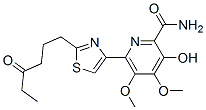 3-Hydroxy-4,5-dimethoxy-6-[2-(4-oxohexyl)-4-thiazolyl]-2-pyridinecarboxamide