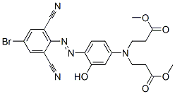 N-[4-[(4-Bromo-2,6-dicyanophenyl)azo]-3- hydroxyphenyl]-N-(3-methoxy-3-oxopropyl) β-alanine methyl ester