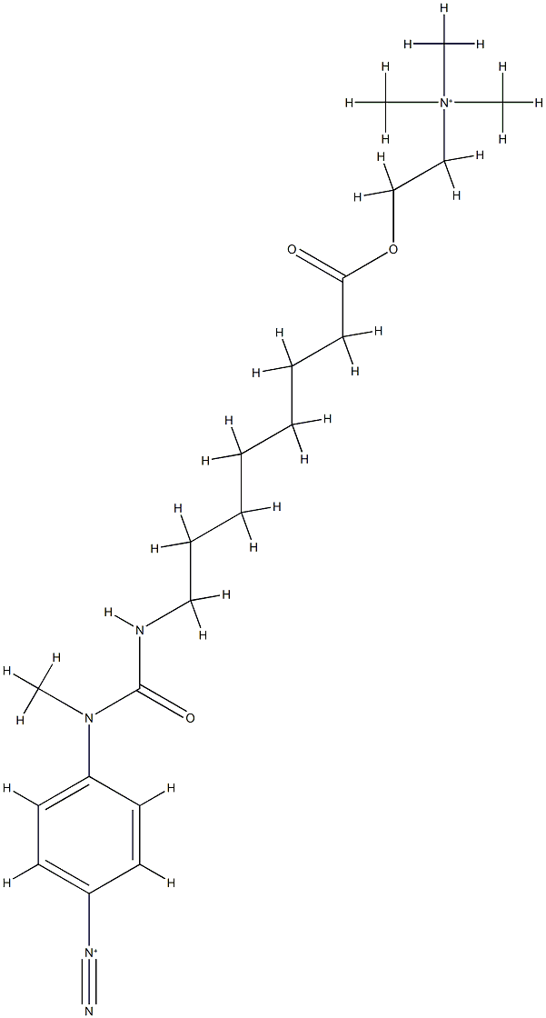 (N'-methyl-N'-4-diazonium phenyl)(N-8-octanoic acid, 2-(trimethylammonium)ethyl ester)urea