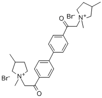 4,4'-Bis((3-methylpyrrolidino)acetyl)biphenyl dimethiobromide