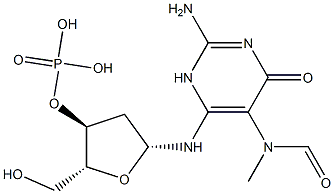 2'-deoxy-N(5)-methyl-N(5)-formyl-2,5,6-triamino-4-oxopyrimidine 3'-monophosphate