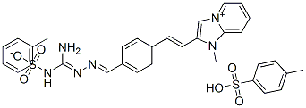 2-[[4-[2-(7-methyl-7-aza-1-azoniabicyclo[4.3.0]nona-1,3,5,8-tetraen-8- yl)ethenyl]phenyl]methylideneamino]guanidine, 4-methylbenzenesulfonate , 4-methylbenzenesulfonic acid