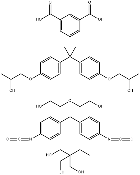 1,3-Benzenedicarboxylic acid, polymer with 2-ethyl-2-(hydroxymethyl)-1,3-propanediol, 1,1'-methylenebis[4-isocyanatobenzene], 1,1'-[(1-methylethylidene) bis(4,1-phenyleneoxy)]bis[2-propanol] and 2,2'-oxybis[ethanol]