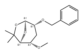 .beta.-ribo-Heptopyranose, 1,6-anhydro-3,7-dideoxy-6-C-methyl-4-O-methyl-2-O-(phenylmethyl)-