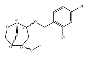 .beta.-ribo-Hexopyranose, 1,6-anhydro-3-deoxy-2-O-(2,4-dichlorophenyl)methyl-4-O-methyl-