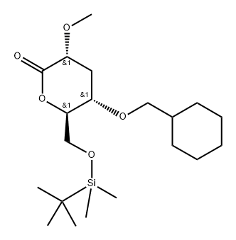 D-ribo-Hexonic acid, 4-O-(cyclohexylmethyl)-3-deoxy-6-O-(1,1-dimethylethyl)dimethylsilyl-2-O-methyl-, .delta.-lactone