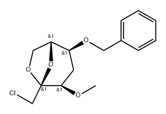 .beta.-D-ribo-2-Heptulopyranose, 2,7-anhydro-1-chloro-1,4-dideoxy-3-O-methyl-5-O-(phenylmethyl)-