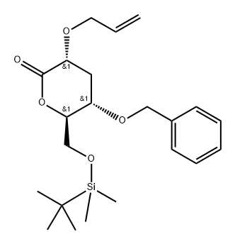 D-ribo-Hexonic acid, 3-deoxy-6-O-(1,1-dimethylethyl)dimethylsilyl-4-O-(phenylmethyl)-2-O-2-propenyl-, .delta.-lactone