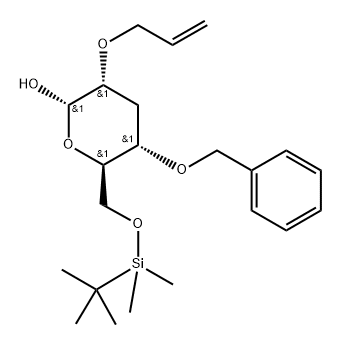 .alpha.-D-ribo-Hexopyranose, 3-deoxy-6-O-(1,1-dimethylethyl)dimethylsilyl-4-O-(phenylmethyl)-2-O-2-propenyl-