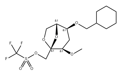 .beta.-D-ribo-2-Heptulopyranose, 2,7-anhydro-5-O-(cyclohexylmethyl)-4-deoxy-3-O-methyl-, trifluoromethanesulfonate