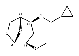 .beta.-D-ribo-Hexopyranose, 1,6-anhydro-4-O-(cyclopropylmethyl)-3-deoxy-2-O-methyl-