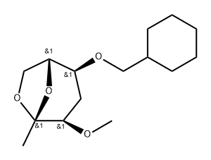 .beta.-D-ribo-2-Heptulopyranose, 2,7-anhydro-5-O-(cyclohexylmethyl)-1,4-dideoxy-3-O-methyl-