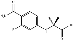 2 - ((4-氨基甲酰基-3-氟苯基)氨基)-2-甲基丙酸