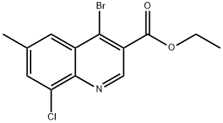 4-Bromo-8-chloro-6-methylquinoline-3-carboxylic acid ethyl ester