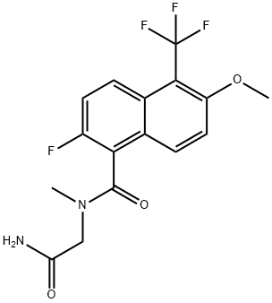 N-((aminocarbonyl)methyl)-2-fluoro-6-methoxy-5-(trifluoromethyl)-1-naphthalenecarboxamide