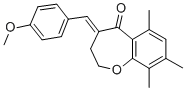 1-Benzoxepin-5(2H)-one, 3,4-dihydro-4-((4-methoxyphenyl)methylene)-6,8 ,9-trimethyl-