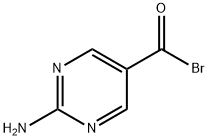 5-Pyrimidinecarbonyl bromide, 2-amino- (9CI)