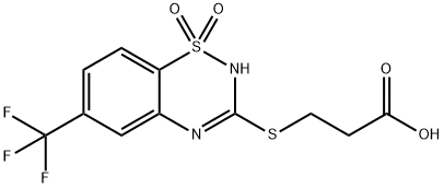 3-[[6-(Trifluoromethyl)-2H-1,2,4-benzothiadiazine 1,1-dioxide]-3-ylthio]propanoic acid