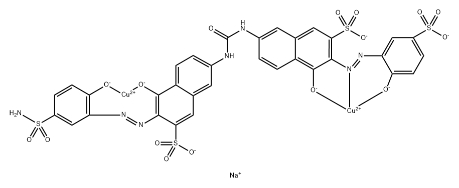 Cuprate(3-), [μ-[3-[[5-(aminosulfonyl) -2-hydroxyphenyl]azo]-4-hydroxy-7-[[[[5-hydroxy-6 -[(2-hydroxy-5-sulfophenyl)azo]-7-sulfo-2-naphthaleny l]amino]carbonyl]amino]-2-naphthalenesulfonato (7-)]]di-, trisodium