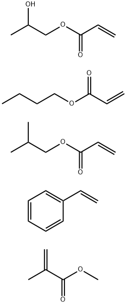 2-Propenoic acid, 2-methyl-, methyl ester, polymer with butyl 2-propenoate, ethenylbenzene, 2-hydroxypropyl 2-propenoate and 2-methylpropyl 2-propenoate