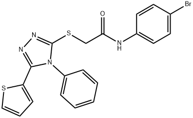 N-(4-bromophenyl)-2-{[4-phenyl-5-(thiophen-2-yl)-4H-1,2,4-triazol-3-yl]sulfanyl}acetamide