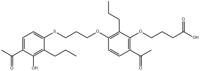 4-[6-乙酰基-3-[3-[(4-乙酰基-3-羟基-2-丙基苯基)硫]丙氧基]-2-丙基苯氧基]丁酸