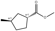 Cyclopentanecarboxylic acid, 3-methyl-, methyl ester, trans- (9CI)