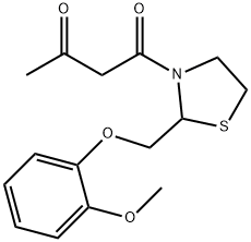 1-[2-[(2-methoxyphenoxy)methyl]thiazolidin-3-yl]butane-1,3-dione