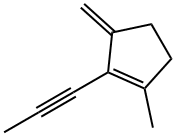Cyclopentene, 1-methyl-3-methylene-2-(1-propynyl)- (9CI)