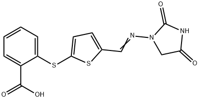 1-(5-(carboxyphenylthio)-2-thenylideneamino)hydantoin