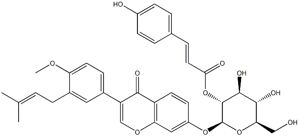 3'-prenyl-4'-methoxyisoflavone-7-O-beta-(2''-O-4-coumaroyl)glucopyranoside