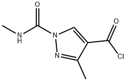 1H-Pyrazole-4-carbonyl chloride, 3-methyl-1-[(methylamino)carbonyl]- (9CI)