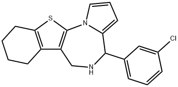 4H-(1)Benzothieno(3,2-f)pyrrolo(1,2-a)(1,4)diazepine, 5,6,7,8,9,10-hex ahydro-4-(3-chlorophenyl)-