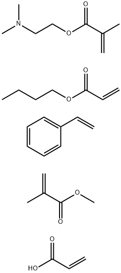 2-Propenoic acid, 2-methyl-, 2-(dimethylamino)ethyl ester, polymer with butyl 2-propenoate, ethenylbenzene, methyl 2-methyl-2-propenoate and 2-propenoic acid