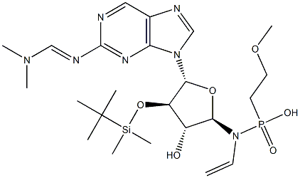 2'-dimethyl-tert-butylsilyl-N(2)-(N,N-dimethylamino)methylene-guanosine 3',5'-cyclic diethylphosphoramidate
