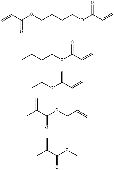2-Methyl-2-propenoic acid methyl ester polymer with 1,4-butanediyl di-2-propenoate, butyl 2-propenoate, ethyl 2-propenoate and 2-propenyl 2-methyl-2-propenoate