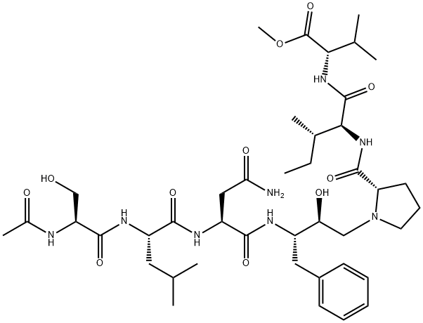 N-acetylseryl-leucyl-asparaginyl(phenylalanyl-hydroxyethylamino-prolyl)isoleucyl-valyl methyl ester
