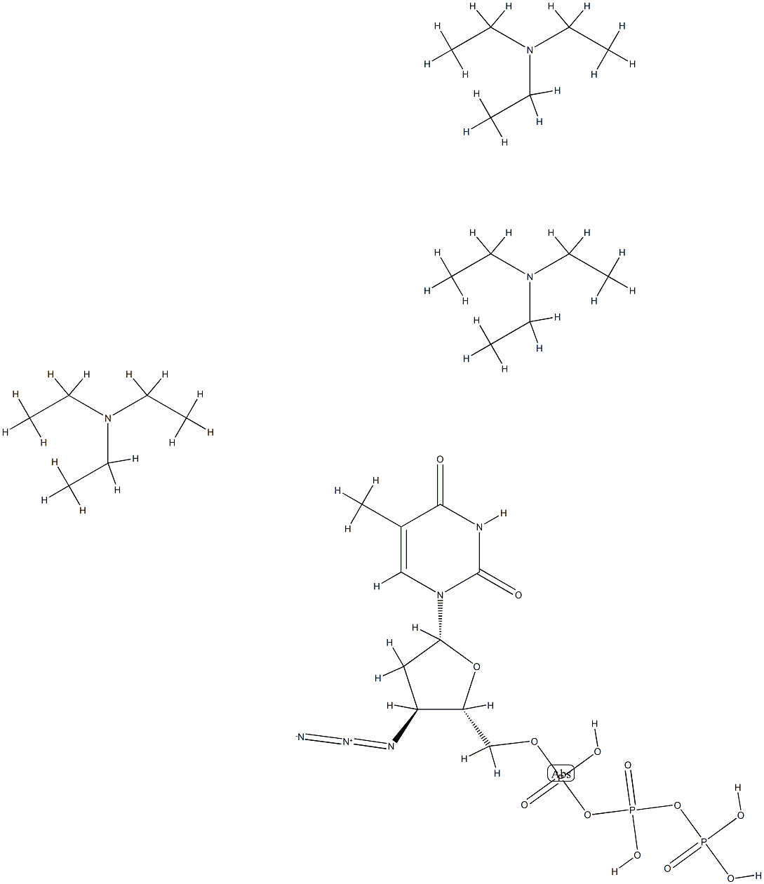 3'-叠氮基-3'-脱氧-胸苷 5'-(四氢三磷酸酯)三(三乙胺)盐